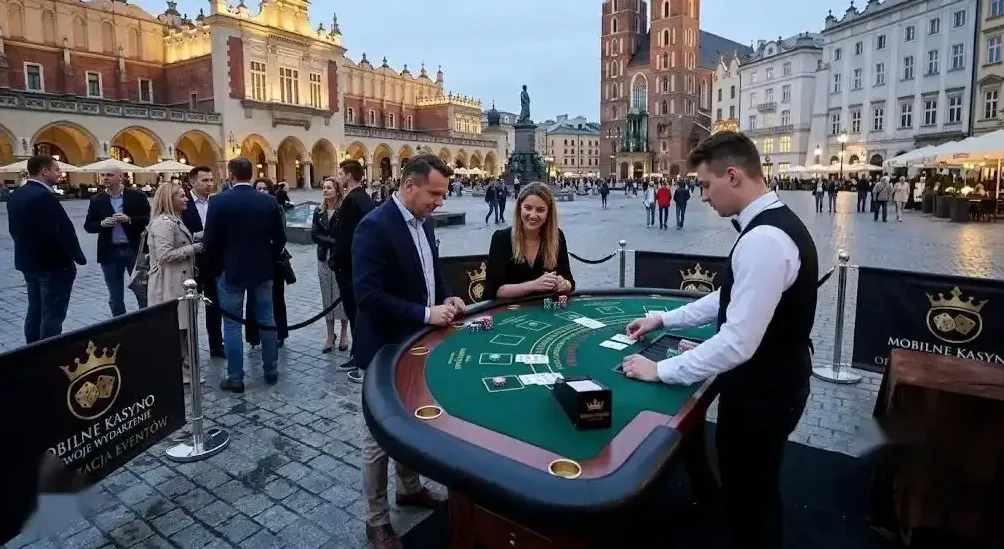Przygotowanie żetonów na stole